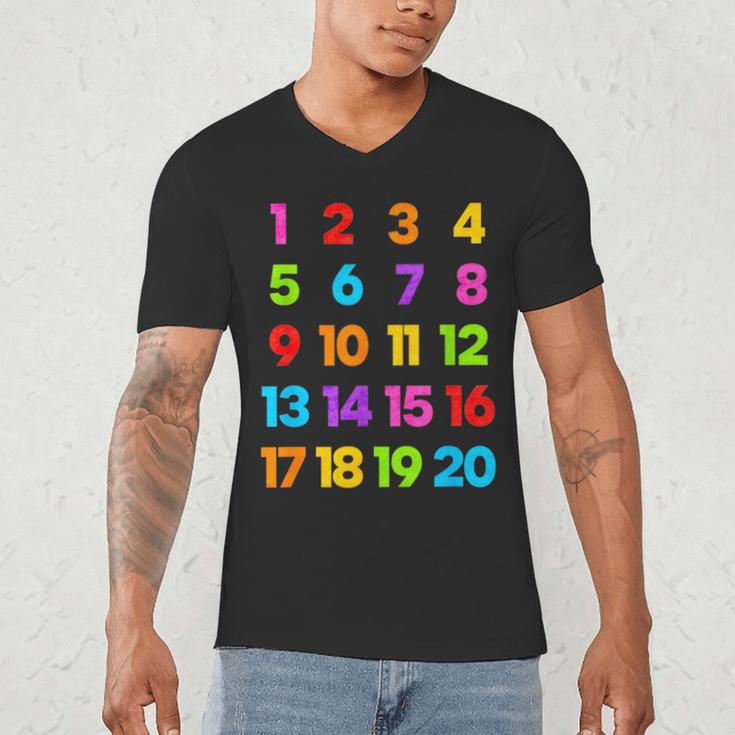 Counting 1-10 Learn To Count Number School Kids Teacher Men's V-Neck T-Shirt, novelty gifts, funny gifts Counting 1-10 Learn To Count Number School Kids Teacher Men's V-Neck T-Shirt, novelty gifts, funny gifts