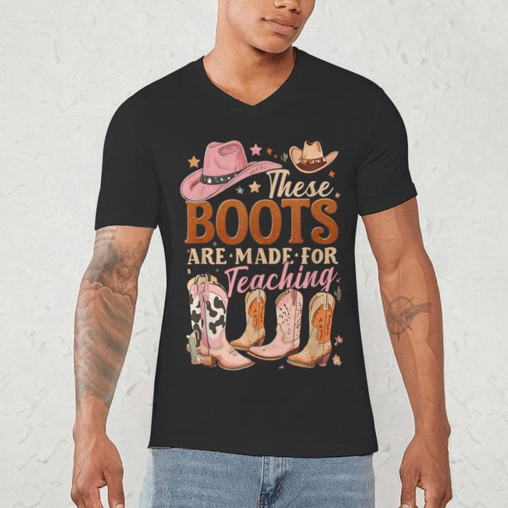 Cowboy Teacher These Boots Are Made-For Teaching School Men's V-Neck T-Shirt, novelty gifts, funny gifts Cowboy Teacher These Boots Are Made-For Teaching School Men's V-Neck T-Shirt, novelty gifts, funny gifts