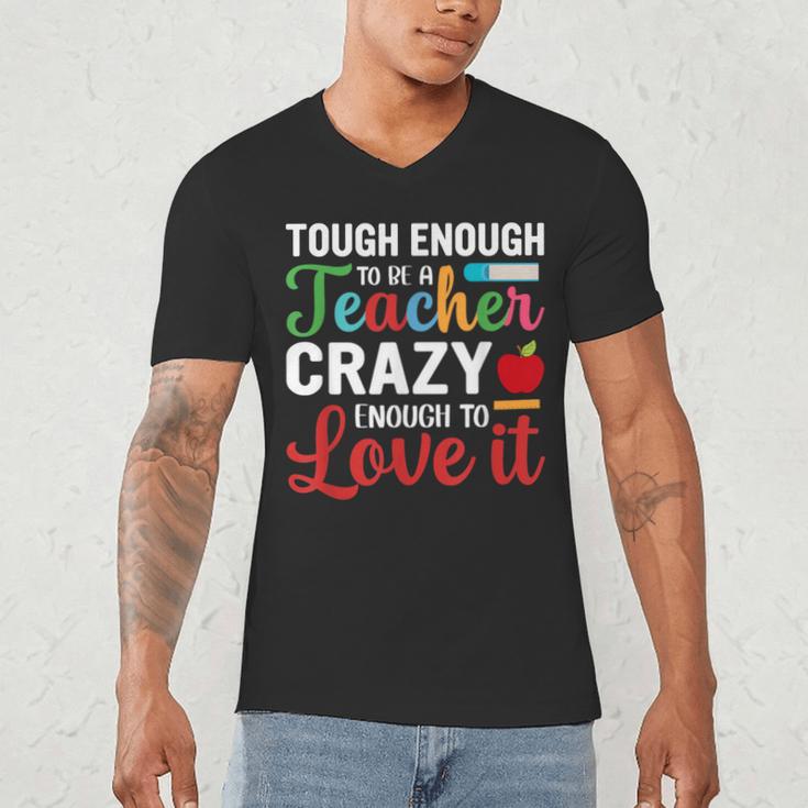 Crazy Teacher Men Women School Teachers Men's V-Neck T-Shirt, novelty gifts, funny gifts