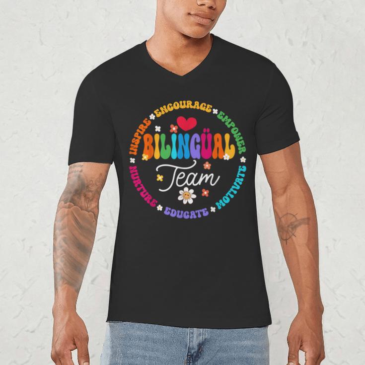 Cultivando Bilingues Dual Language Bilingual Team Teacher Men's V-Neck T-Shirt, novelty gifts, funny gifts Cultivando Bilingues Dual Language Bilingual Team Teacher Men's V-Neck T-Shirt, novelty gifts, funny gifts