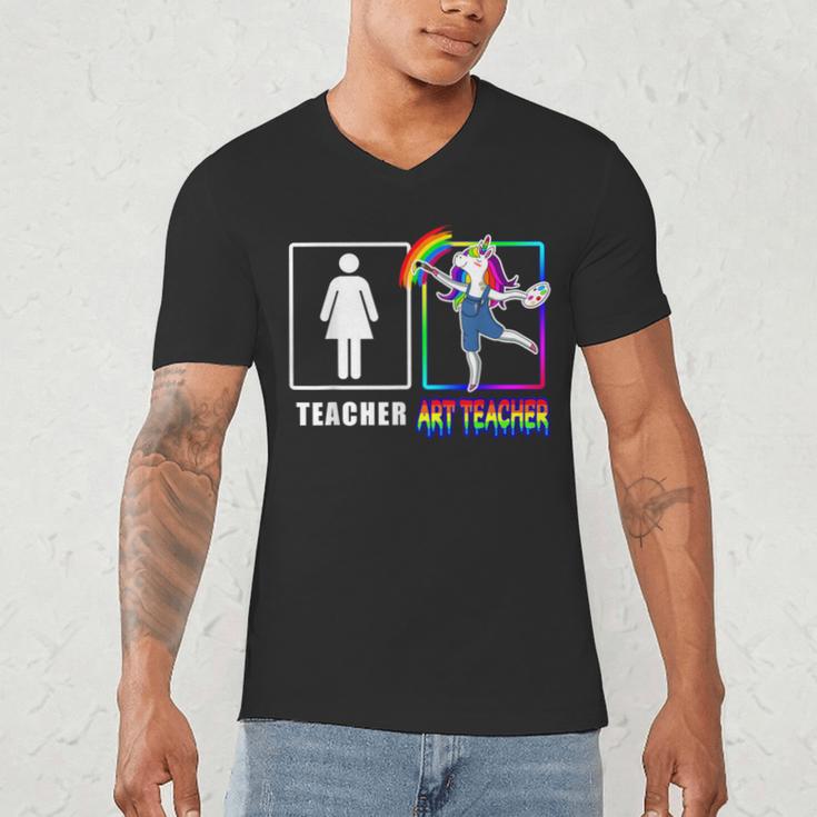 Cute Art Teacher Magical Dabbing Unicorn Artist Men's V-Neck T-Shirt, novelty gifts, funny gifts Cute Art Teacher Magical Dabbing Unicorn Artist Men's V-Neck T-Shirt, novelty gifts, funny gifts