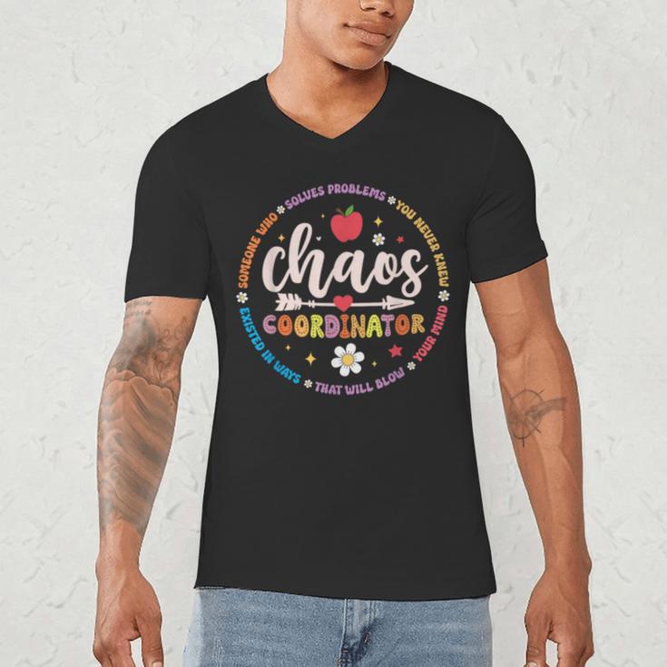 Cute Chaos Coordinator Teacher First Day Of School Men's V-Neck T-Shirt, novelty gifts, funny gifts Cute Chaos Coordinator Teacher First Day Of School Men's V-Neck T-Shirt, novelty gifts, funny gifts