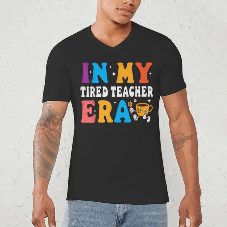 Cute Coffee Glass Face Happy Day In My Tired Teacher ERA For Men Women Men's V-Neck T-Shirt, novelty gifts, funny gifts Cute Coffee Glass Face Happy Day In My Tired Teacher ERA For Men Women Men's V-Neck T-Shirt, novelty gifts, funny gifts