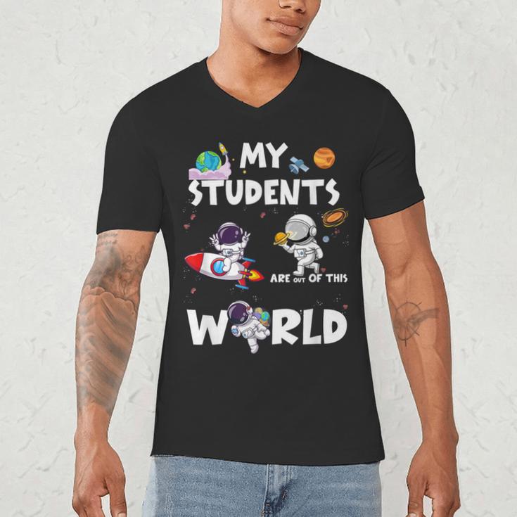 Cute Teacher My Students Are Out-Of This World Space Men's V-Neck T-Shirt, novelty gifts, funny gifts Cute Teacher My Students Are Out-Of This World Space Men's V-Neck T-Shirt, novelty gifts, funny gifts