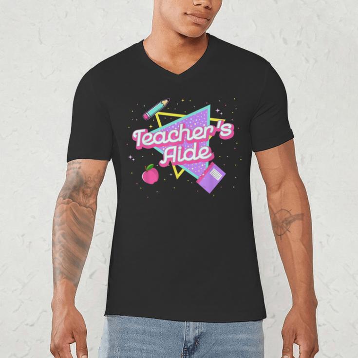 Cute Teacher's Aide Shirt 80's 90's Back To School For Men Women Men's V-Neck T-Shirt, novelty gifts, funny gifts Cute Teacher's Aide Shirt 80's 90's Back To School For Men Women Men's V-Neck T-Shirt, novelty gifts, funny gifts