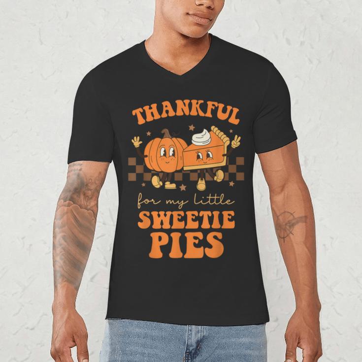 Cute Thanksgiving Teacher Thankful For My Sweetie Pies Mom Men's V-Neck T-Shirt, novelty gifts, funny gifts Cute Thanksgiving Teacher Thankful For My Sweetie Pies Mom Men's V-Neck T-Shirt, novelty gifts, funny gifts