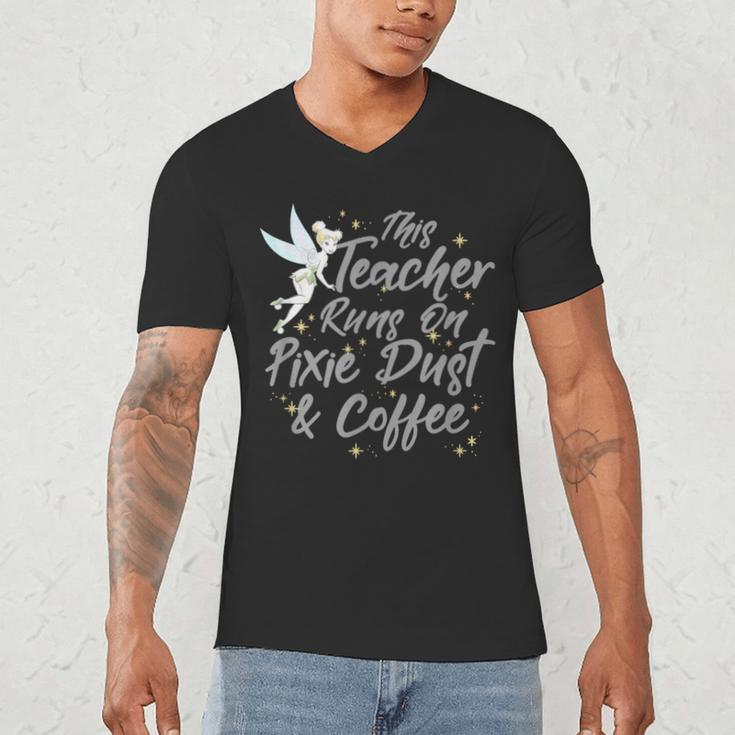 Disney Peter Pan Tinkerbell Teacher Pixie Dust And Coffee Men's V-Neck T-Shirt, novelty gifts, funny gifts Disney Peter Pan Tinkerbell Teacher Pixie Dust And Coffee Men's V-Neck T-Shirt, novelty gifts, funny gifts