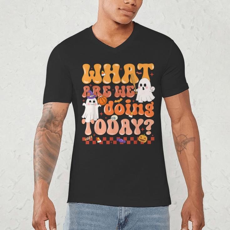 What Are We Doing Today Halloween PE Spooky Teacher Men's V-Neck T-Shirt, novelty gifts, funny gifts