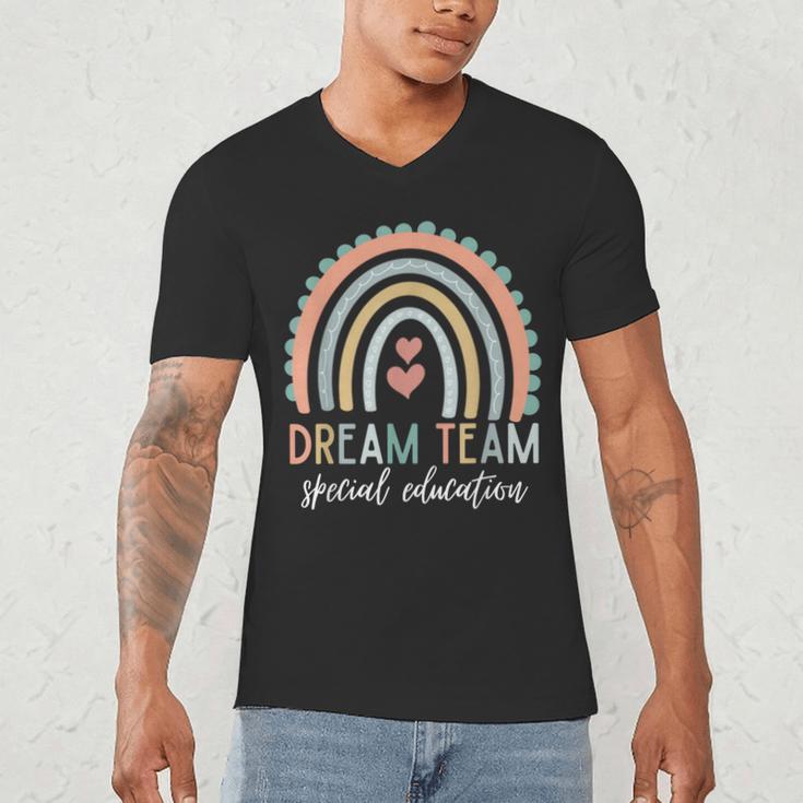 Dream Team Special Education Teacher ED SPED Squad Rainbow Men's V-Neck T-Shirt, novelty gifts, funny gifts Dream Team Special Education Teacher ED SPED Squad Rainbow Men's V-Neck T-Shirt, novelty gifts, funny gifts