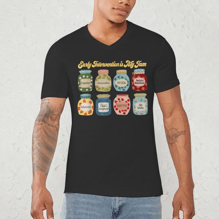 Early Intervention Is My Jam Early Intervention Teacher Men's V-Neck T-Shirt, novelty gifts, funny gifts Early Intervention Is My Jam Early Intervention Teacher Men's V-Neck T-Shirt, novelty gifts, funny gifts