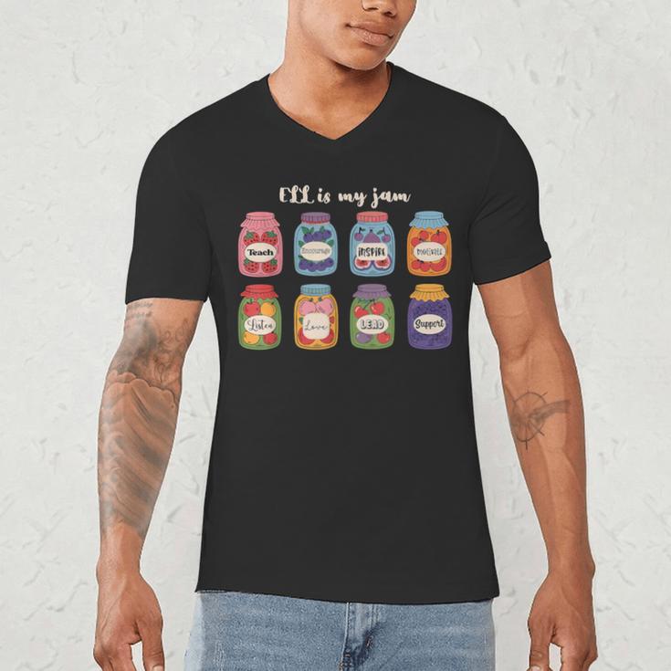 ELL Is My Jam English Language Learner Aide ELL Teacher Men's V-Neck T-Shirt, novelty gifts, funny gifts ELL Is My Jam English Language Learner Aide ELL Teacher Men's V-Neck T-Shirt, novelty gifts, funny gifts