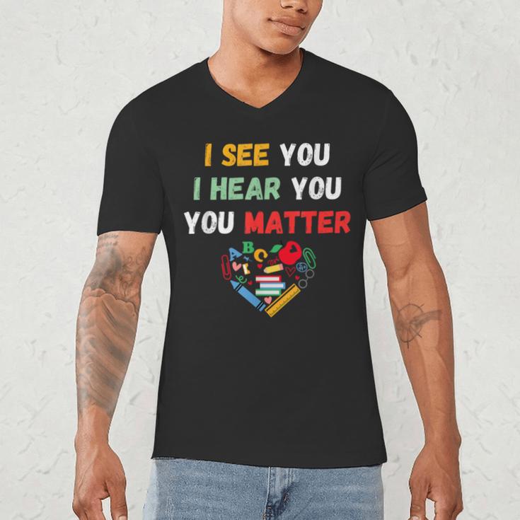 Emotional Intelligence Quote For School Counselor Teacher Men's V-Neck T-Shirt, novelty gifts, funny gifts