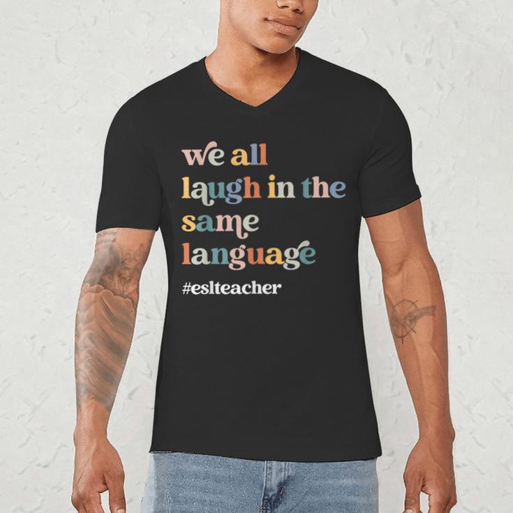 ESL Teacher ESOL Student Cute Retro Back To School First Day Men's V-Neck T-Shirt, novelty gifts, funny gifts ESL Teacher ESOL Student Cute Retro Back To School First Day Men's V-Neck T-Shirt, novelty gifts, funny gifts