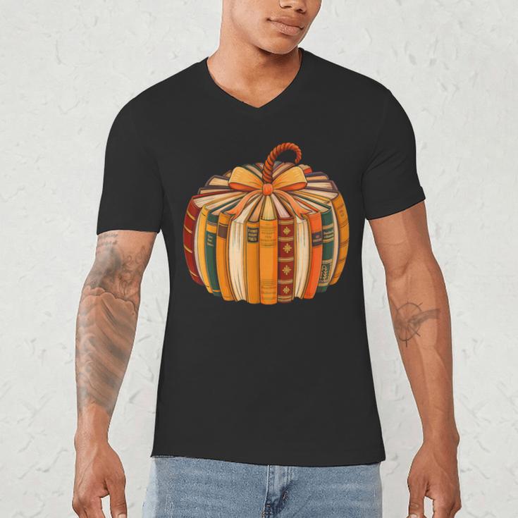Fall Book Halloween Costume Autumn Pumpkin Teacher Kids Men's V-Neck T-Shirt, novelty gifts, funny gifts Fall Book Halloween Costume Autumn Pumpkin Teacher Kids Men's V-Neck T-Shirt, novelty gifts, funny gifts