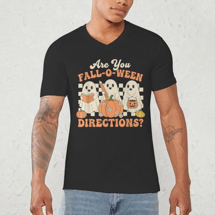 Are You Fall O Ween Directions Halloween Teacher Men's V-Neck T-Shirt, novelty gifts, funny gifts