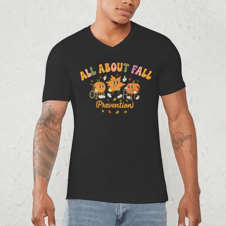 All About Fall Prevention Therapy SPED Teacher Thanksgiving Men's V-Neck T-Shirt, novelty gifts, funny gifts All About Fall Prevention Therapy SPED Teacher Thanksgiving Men's V-Neck T-Shirt, novelty gifts, funny gifts