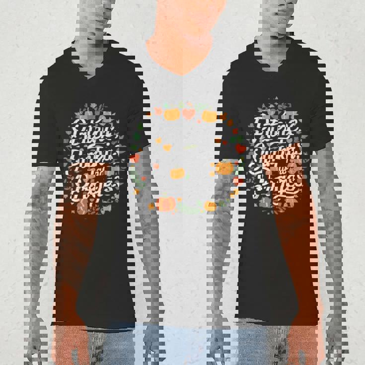 Fall Special Education Teacher Pumpkin Autumn Halloween Men&#x27;s V-Neck T-Shirt, novelty gifts, funny gifts