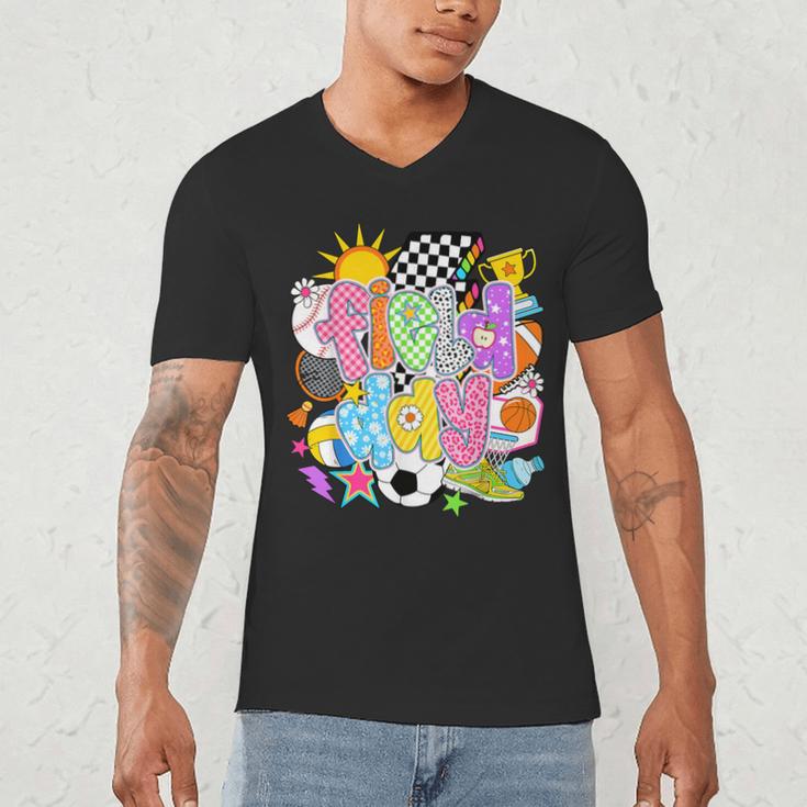 Field Day Fun Day Let The Games Begin Field Trip Teacher Kid Men's V-Neck T-Shirt, novelty gifts, funny gifts Field Day Fun Day Let The Games Begin Field Trip Teacher Kid Men's V-Neck T-Shirt, novelty gifts, funny gifts