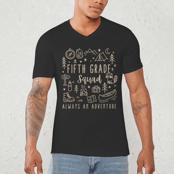Fifth Grade Squad Adventure Camping 5th Grade Teacher Kids Men's V-Neck T-Shirt, novelty gifts, funny gifts Fifth Grade Squad Adventure Camping 5th Grade Teacher Kids Men's V-Neck T-Shirt, novelty gifts, funny gifts