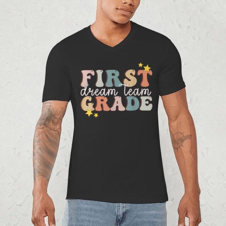 First Grade Dream Team First Day Of 1st Grade Teachers For Men Women Men's V-Neck T-Shirt, novelty gifts, funny gifts First Grade Dream Team First Day Of 1st Grade Teachers For Men Women Men's V-Neck T-Shirt, novelty gifts, funny gifts