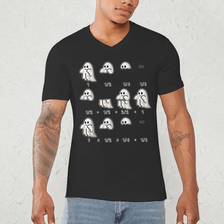 Fractions Math Teacher Ghost Math Halloween Humorous Men's V-Neck T-Shirt, novelty gifts, funny gifts Fractions Math Teacher Ghost Math Halloween Humorous Men's V-Neck T-Shirt, novelty gifts, funny gifts