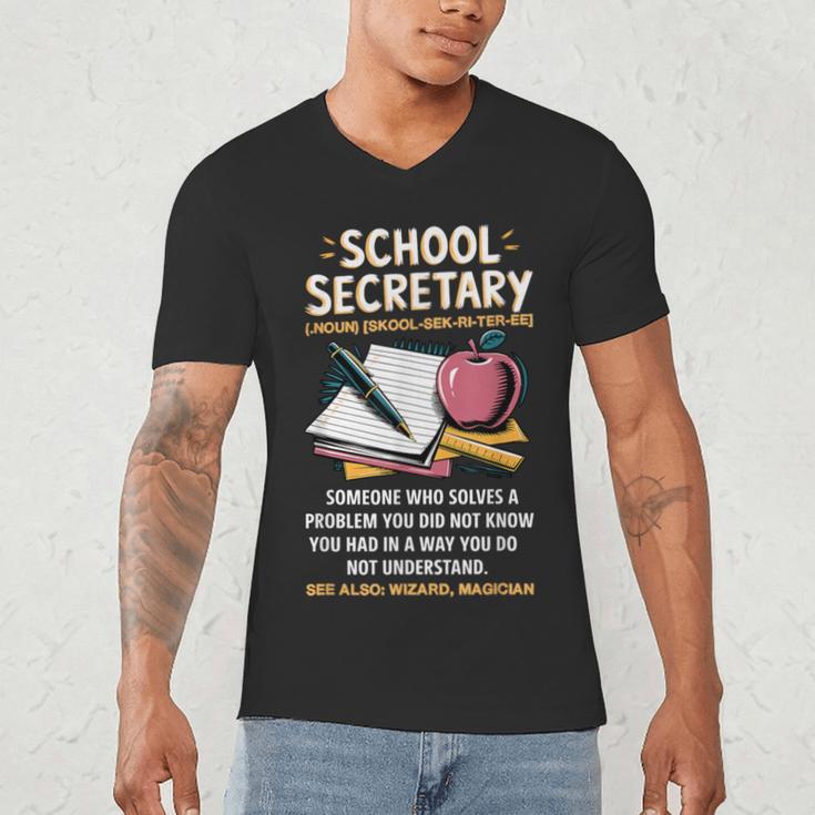 Front Office Teacher Admin Meaning School Secretary Men's V-Neck T-Shirt, novelty gifts, funny gifts Front Office Teacher Admin Meaning School Secretary Men's V-Neck T-Shirt, novelty gifts, funny gifts
