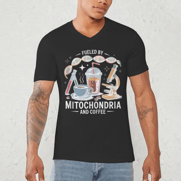 Fueled By Mitochondria Coffee Science Teacher Student Men's V-Neck T-Shirt, novelty gifts, funny gifts Fueled By Mitochondria Coffee Science Teacher Student Men's V-Neck T-Shirt, novelty gifts, funny gifts