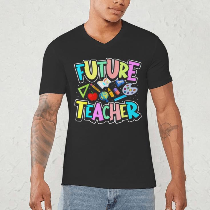 Future Teacher Kid's Career Men's V-Neck T-Shirt, novelty gifts, funny gifts