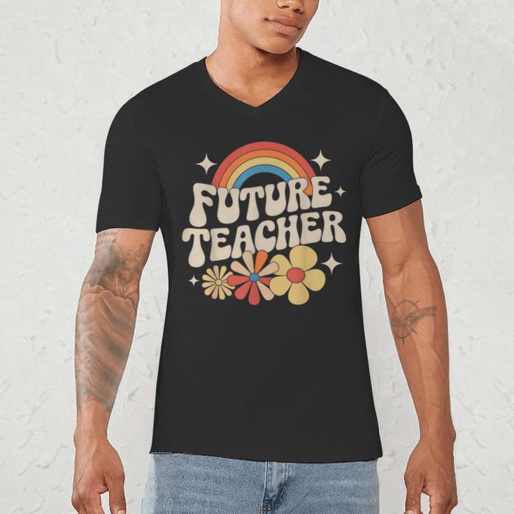 Future Teacher Kids Youth Girls Rainbow Pre-k Kindergarten Men's V-Neck T-Shirt, novelty gifts, funny gifts Future Teacher Kids Youth Girls Rainbow Pre-k Kindergarten Men's V-Neck T-Shirt, novelty gifts, funny gifts