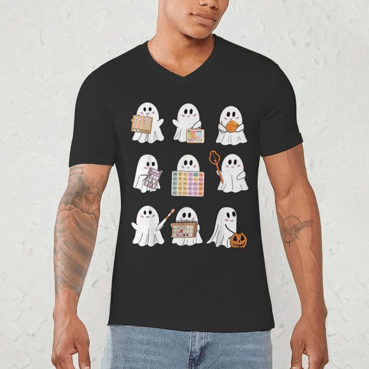 Ghost Speech Therapy Teacher Spooky Season Halloween Men's V-Neck T-Shirt, novelty gifts, funny gifts Ghost Speech Therapy Teacher Spooky Season Halloween Men's V-Neck T-Shirt, novelty gifts, funny gifts