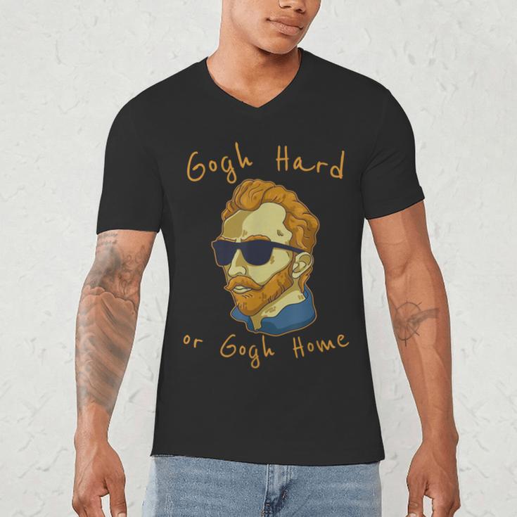 Go Hard Or Go Home Art Teacher Men's V-Neck T-Shirt, novelty gifts, funny gifts