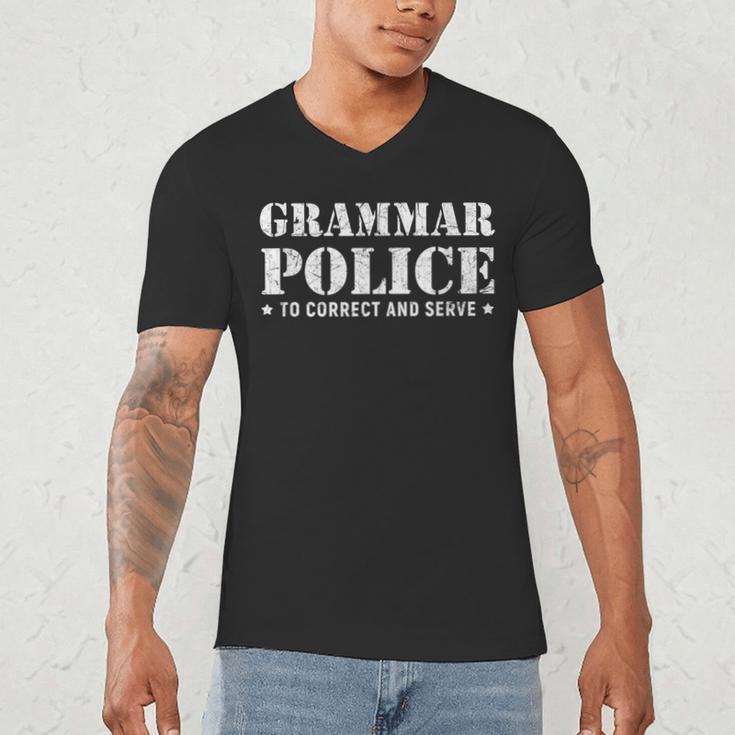 Grammar Police T Shirt English Teacher Men's V-Neck T-Shirt, novelty gifts, funny gifts
