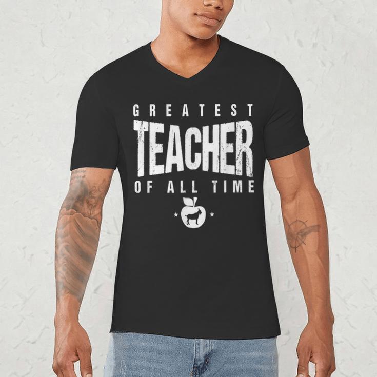 Greatest Teacher Of All Time Teachers Day 1 Teacher Goat Men's V-Neck T-Shirt, novelty gifts, funny gifts Greatest Teacher Of All Time Teachers Day 1 Teacher Goat Men's V-Neck T-Shirt, novelty gifts, funny gifts