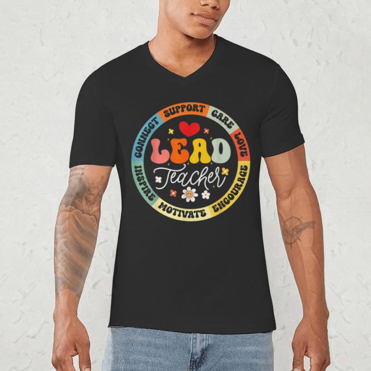 Groovy Lead Teacher Appreciation Back To School Men's V-Neck T-Shirt, novelty gifts, funny gifts
