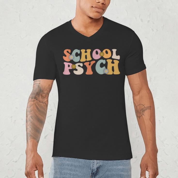 Groovy Retro School Psych Teacher School Psychologist For Men Women Girls Kids Men's V-Neck T-Shirt, novelty gifts, funny gifts Groovy Retro School Psych Teacher School Psychologist For Men Women Girls Kids Men's V-Neck T-Shirt, novelty gifts, funny gifts