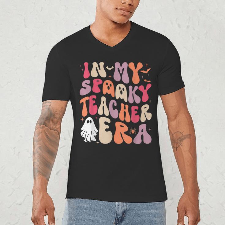 Groovy In My Spooky Teacher Era Halloween Party Boo Men's V-Neck T-Shirt, novelty gifts, funny gifts Groovy In My Spooky Teacher Era Halloween Party Boo Men's V-Neck T-Shirt, novelty gifts, funny gifts