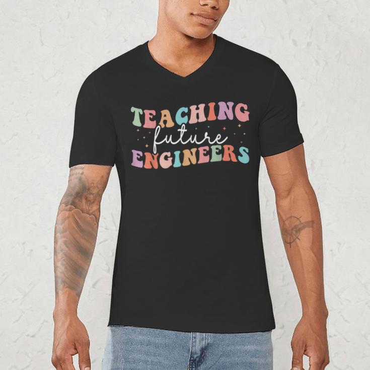 Groovy Teaching Future Engineers Teacher Engineering School Men Women Men's V-Neck T-Shirt, novelty gifts, funny gifts