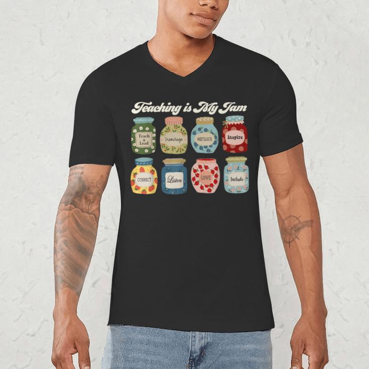 Groovy Teaching Is My Jam Teacher Appreciation Men's V-Neck T-Shirt, novelty gifts, funny gifts Groovy Teaching Is My Jam Teacher Appreciation Men's V-Neck T-Shirt, novelty gifts, funny gifts