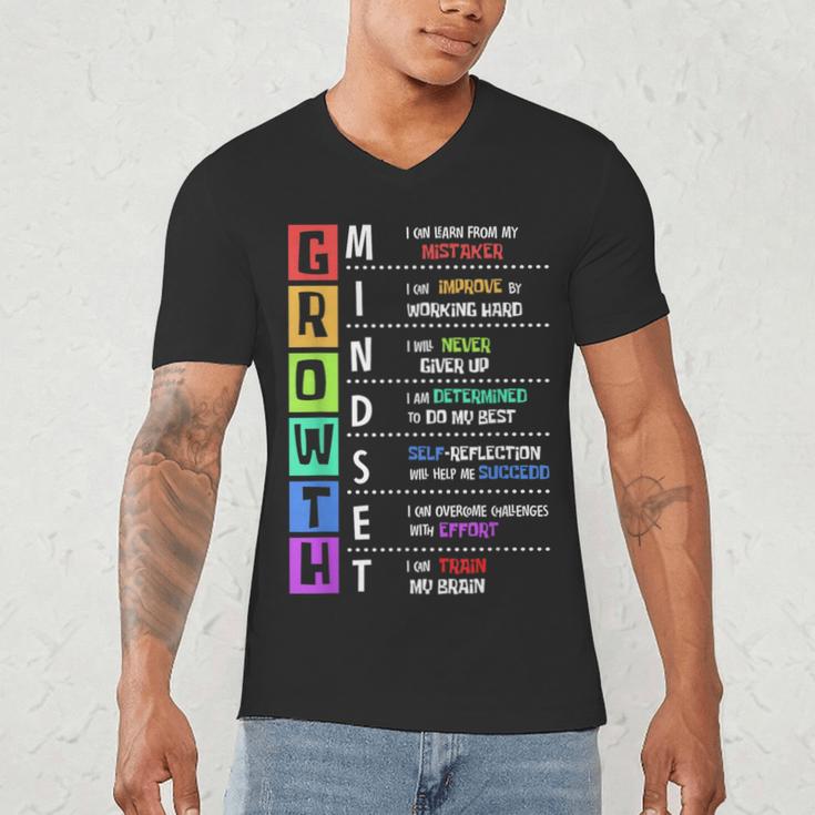 Growth Mindset Positive Motivational Classroom Teacher Learn Men's V-Neck T-Shirt, novelty gifts, funny gifts Growth Mindset Positive Motivational Classroom Teacher Learn Men's V-Neck T-Shirt, novelty gifts, funny gifts