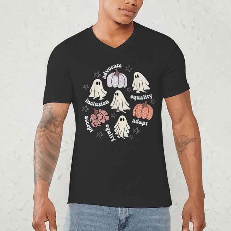 Halloween Advocate Heat Transfers Special Education Teacher Men Women Men's V-Neck T-Shirt, novelty gifts, funny gifts