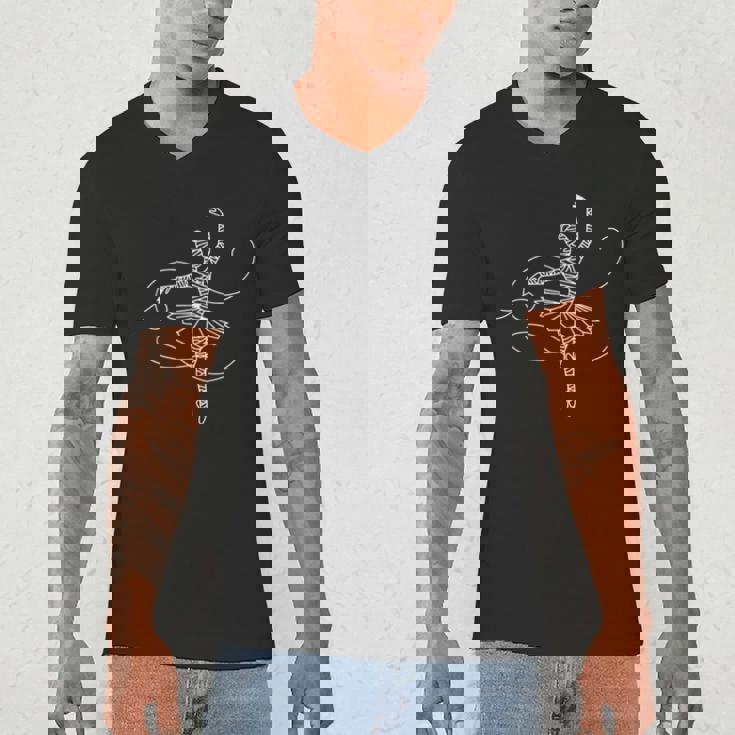 Halloween Ballet Mummy Ballerina Spooky Dance Teacher Women Men&#x27;s V-Neck T-Shirt, novelty gifts, funny gifts