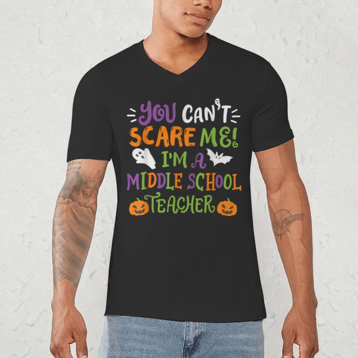 Halloween You Cant Scare Me Im A Middle School Teacher Men's V-Neck T-Shirt, novelty gifts, funny gifts Halloween You Cant Scare Me Im A Middle School Teacher Men's V-Neck T-Shirt, novelty gifts, funny gifts