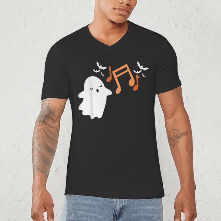 Halloween Music Note Ghost Teacher Fall Musical Instrument Men's V-Neck T-Shirt, novelty gifts, funny gifts Halloween Music Note Ghost Teacher Fall Musical Instrument Men's V-Neck T-Shirt, novelty gifts, funny gifts