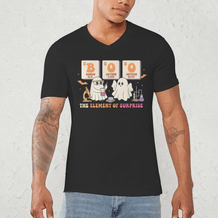 Halloween Science Teacher Boo Ghost The Element Of Surprise Men's V-Neck T-Shirt, novelty gifts, funny gifts Halloween Science Teacher Boo Ghost The Element Of Surprise Men's V-Neck T-Shirt, novelty gifts, funny gifts