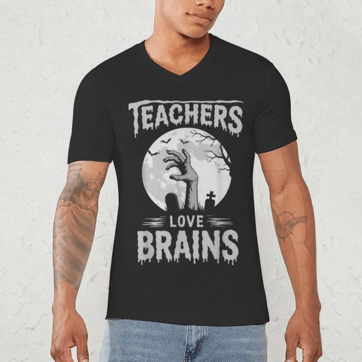 Halloween Teacher Tshirts Zombie Teachers Love Brains Men's V-Neck T-Shirt, novelty gifts, funny gifts Halloween Teacher Tshirts Zombie Teachers Love Brains Men's V-Neck T-Shirt, novelty gifts, funny gifts