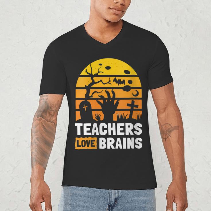 Halloween Teachers Science Math Teachers Love Brains Men's V-Neck T-Shirt, novelty gifts, funny gifts Halloween Teachers Science Math Teachers Love Brains Men's V-Neck T-Shirt, novelty gifts, funny gifts