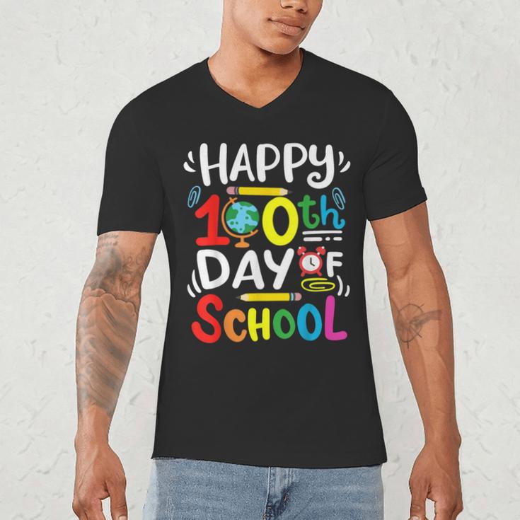 Happy 100th Day Of School 100 Days Of School Teacher Student Men's V-Neck T-Shirt, novelty gifts, funny gifts Happy 100th Day Of School 100 Days Of School Teacher Student Men's V-Neck T-Shirt, novelty gifts, funny gifts