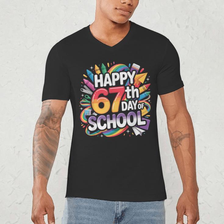 Happy 67 Days Of School Meme 100 Day Of School Teacher 6 7 Men's V-Neck T-Shirt, novelty gifts, funny gifts Happy 67 Days Of School Meme 100 Day Of School Teacher 6 7 Men's V-Neck T-Shirt, novelty gifts, funny gifts