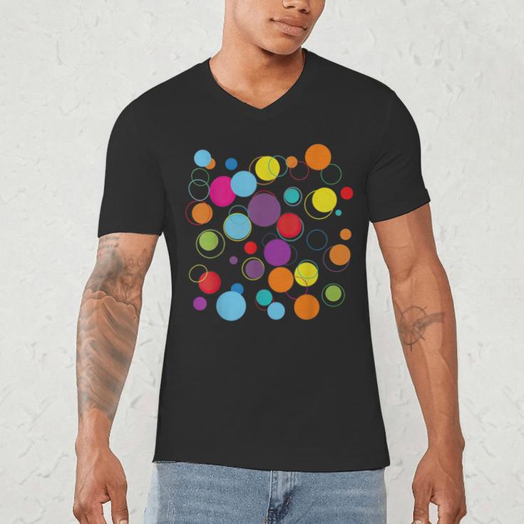 Happy Dot Day Colorful Polka Dot Art Teacher Student Kids Men's V-Neck T-Shirt, novelty gifts, funny gifts
