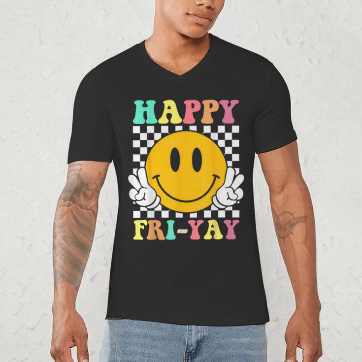 Happy Fri-Yay Teacher Friday Weekend School Men's V-Neck T-Shirt, novelty gifts, funny gifts